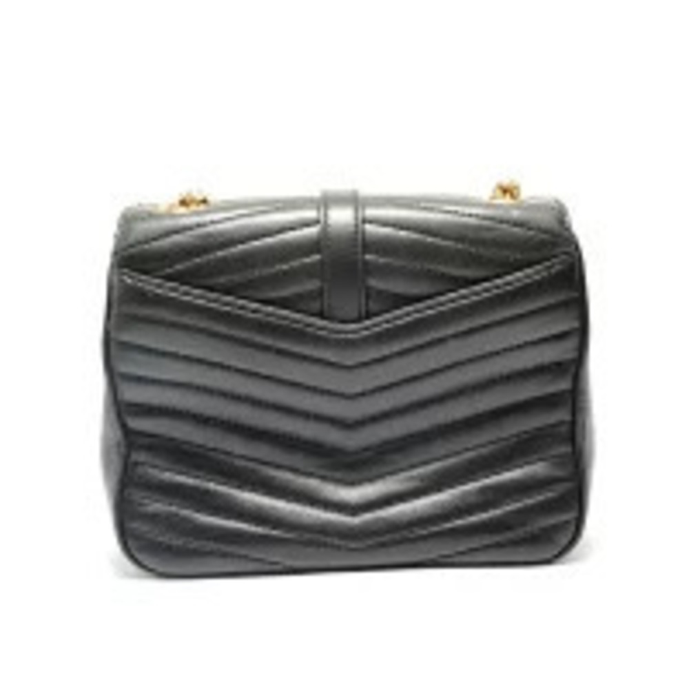 Saint Laurent Yves Sulpice Quilted Leather Shoulder Bag Black